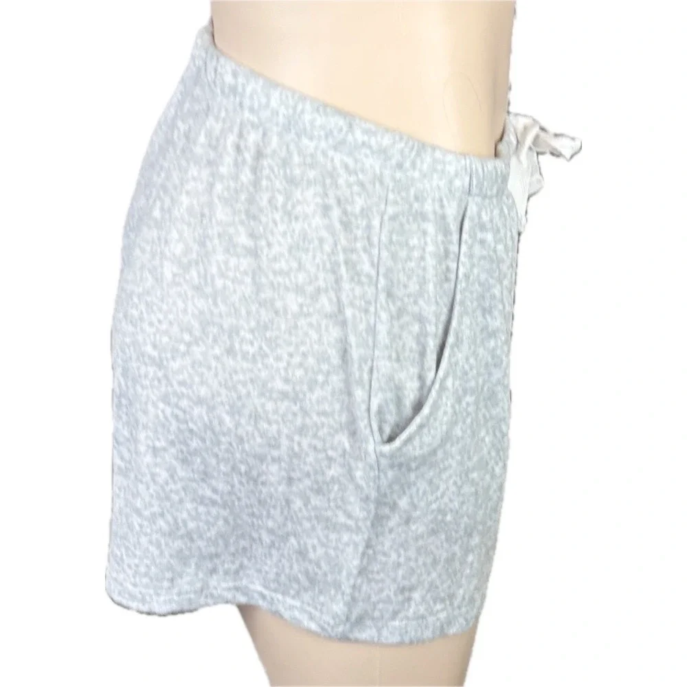 C&C California Womens 2 Pack Super Soft Lounge Shorts Blue Palm Grey Heather XL